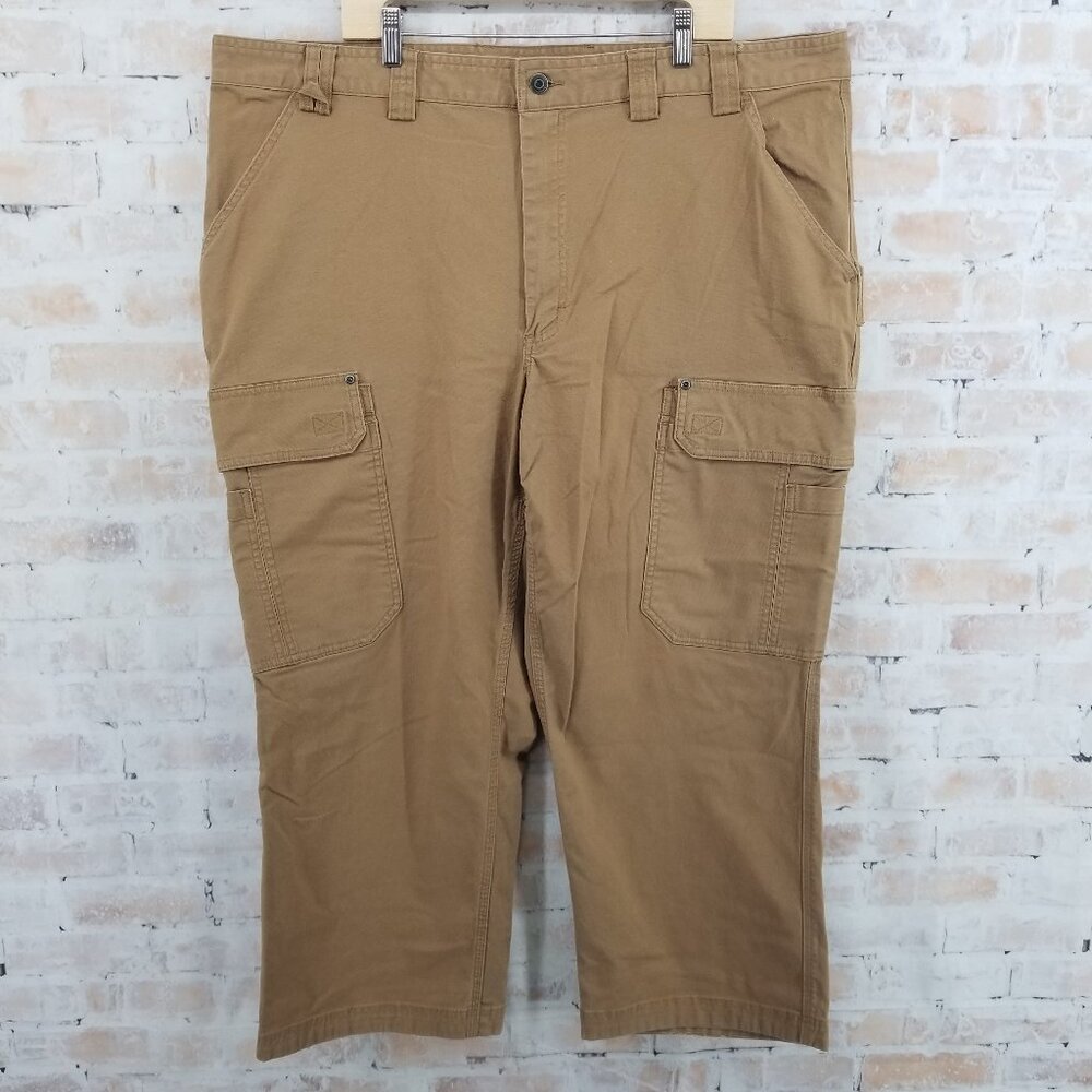 Duluth Trading Co Flex Fire Hose Cargo Pants Brown Men's 48 x 28 (27 measured)